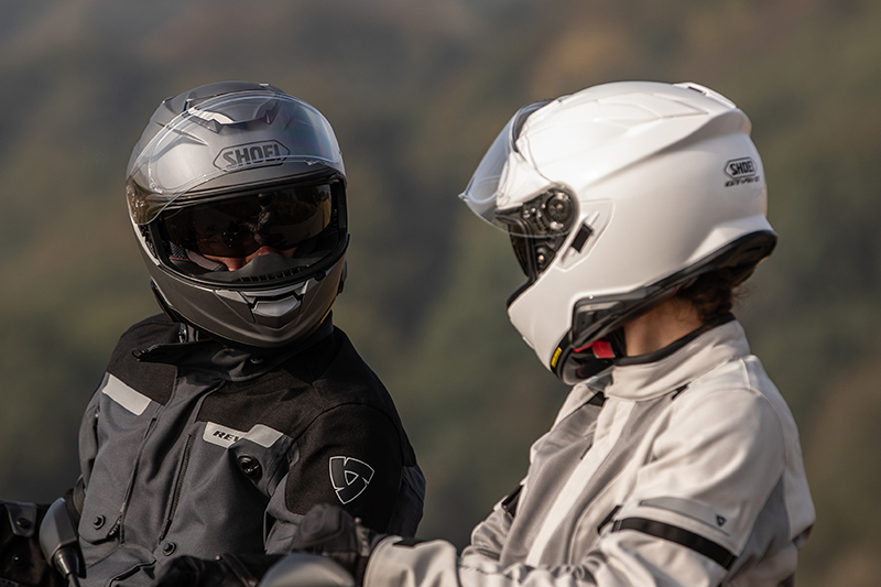 Shoei GT-Air 2 helmet lifestyle two riders
